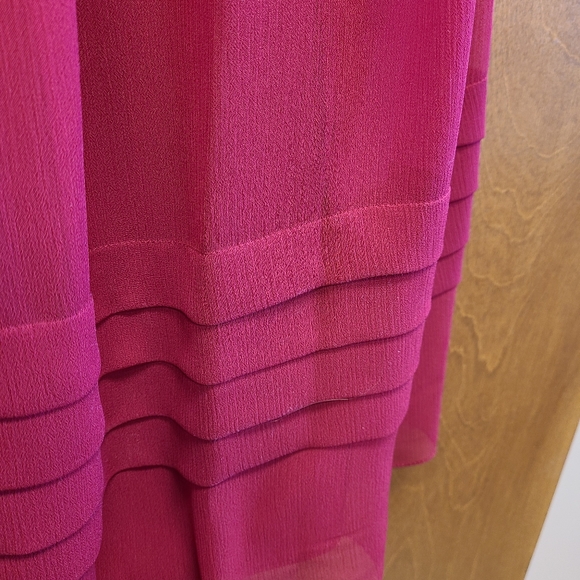 David's Bridal pleated Crinkle Chiffon dress. Size 10. Style 83362. - Picture 5 of 8